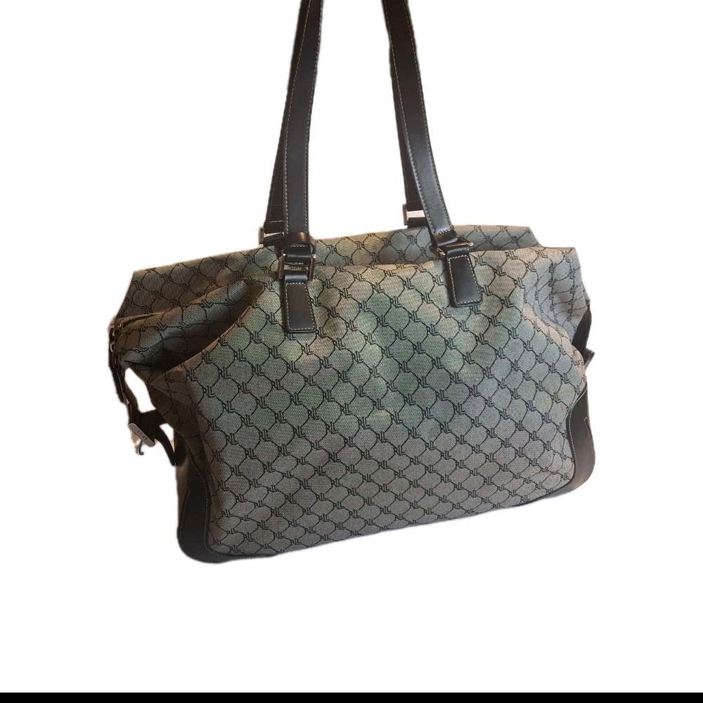 Ralph Lauren Monogram Jacquard Large Tote Handbag - Picture 2 of 13